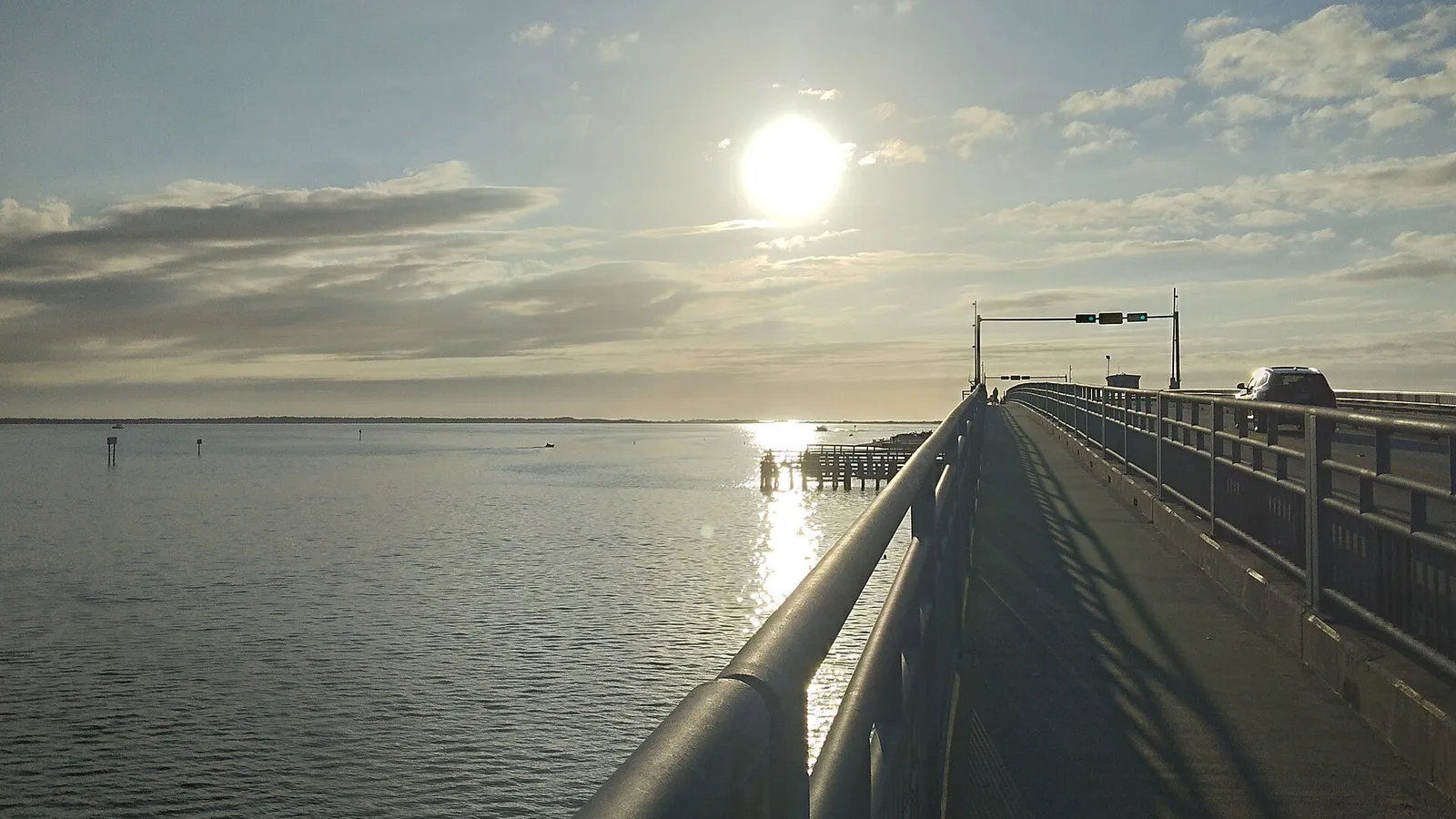 Sunset over St. Joseph Sound from the Dunedin Causeway bridge