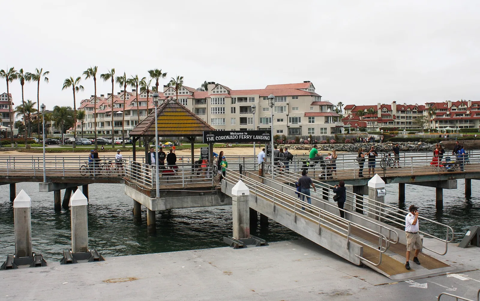 The pier at Coronado Ferry Landing on San Diego Bay