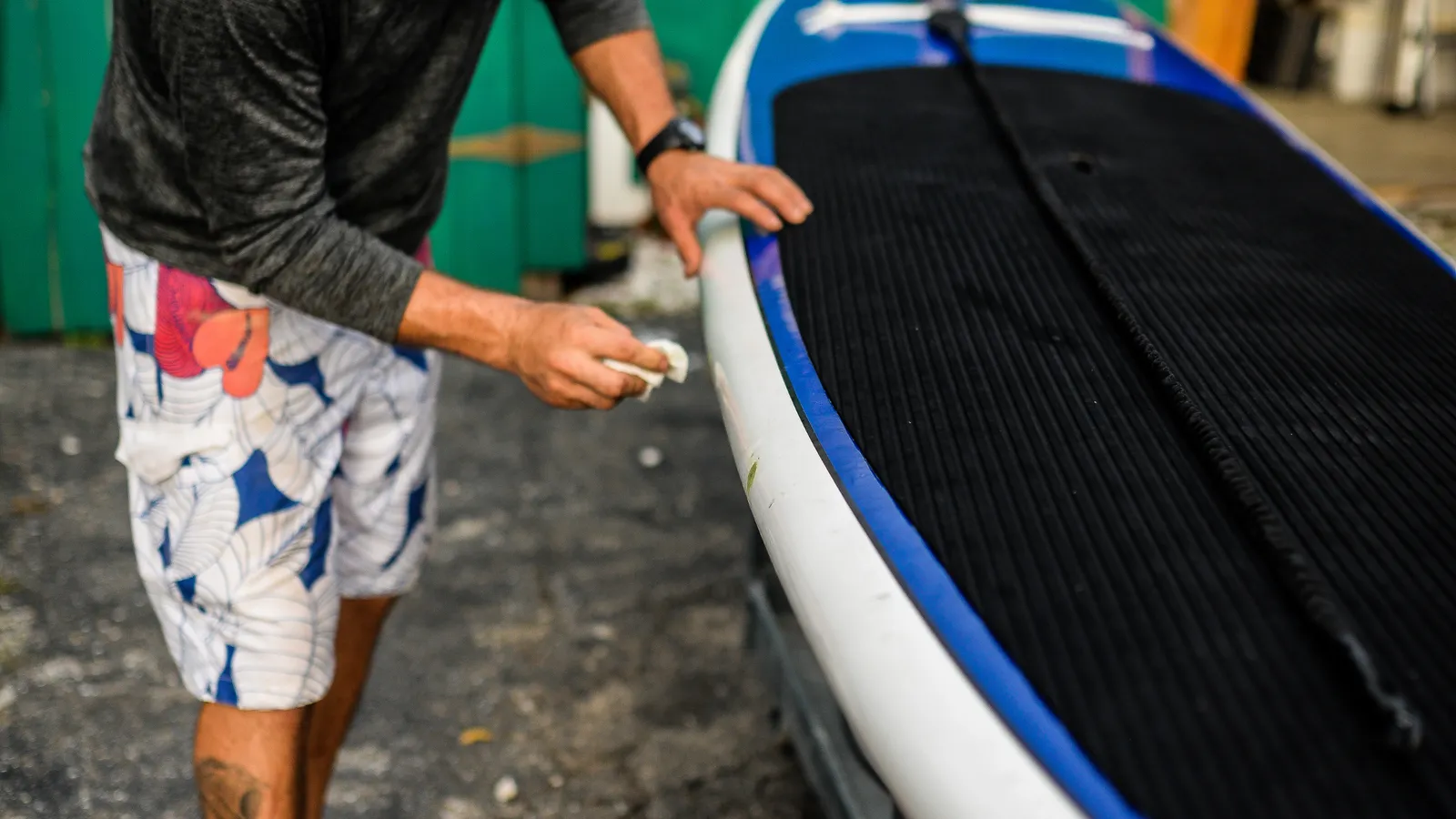 Damaged paddle board